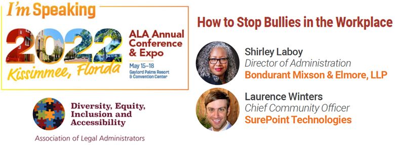 ALA Annual 2022 how to stop bullies in the workplace banner